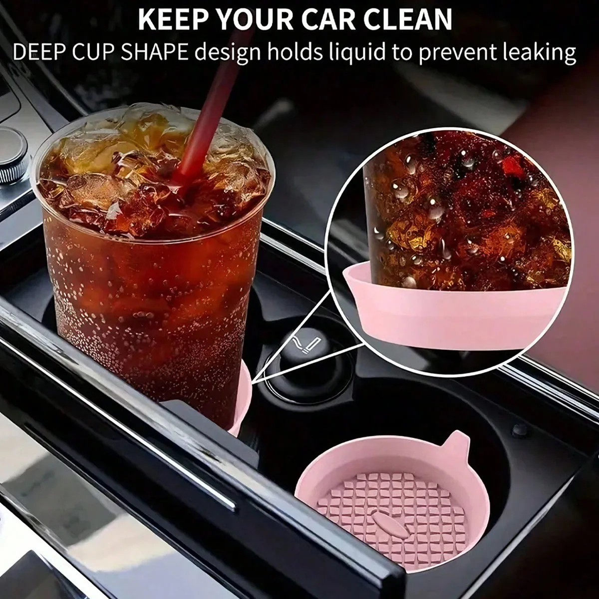 Silicone Car Cup Holder Mats anti Slip Pad Interior Accessories Durable universal Car Decor for Vehicle