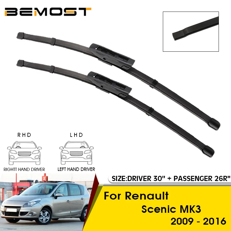 

Car Wiper Blades For Renault Scenic MK3 2009-2016 Windshield Windscreen Front Window Blades 30"+26R" Car Accessories