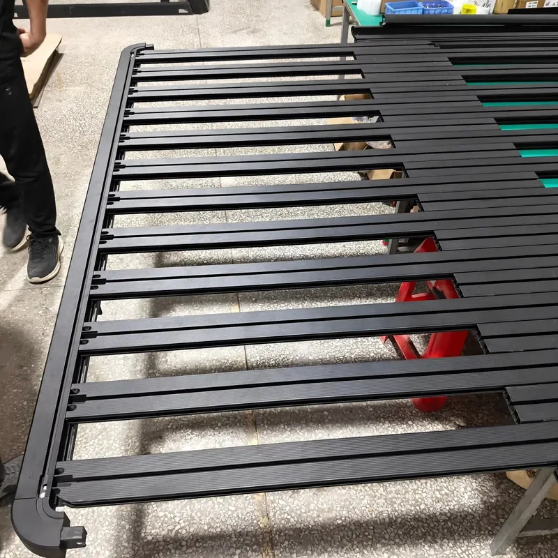 TCAL 2Gen Heavy Duty Aluminum Sliding Roof Platform Integrated Ladder Expandable 300KG + Telescopic Support Roof Frame