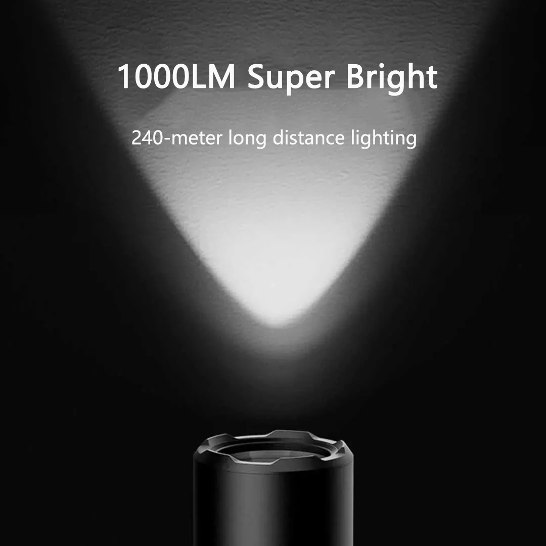 Xiaomi Mijia Multi-functional LED Flashlight Zoomable Powerful Torch Lamp Window Breaker Safety Belt Cutter Car Emergency Light