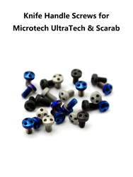 8pcs Microtech UltraTech UT VenoMtech Scarab Series Knife Handle 3-Holes Screws 416 Stainless Steel Material DIY Accessories