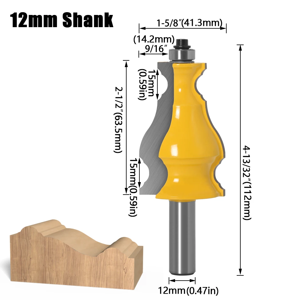1pcs 8mm shank  1/2