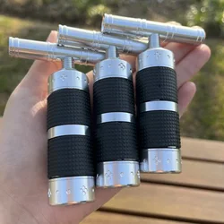 Non-slip silicone Aluminum Spice Hand Crusher Pepper Mill Handmade Smoking Press Accessories