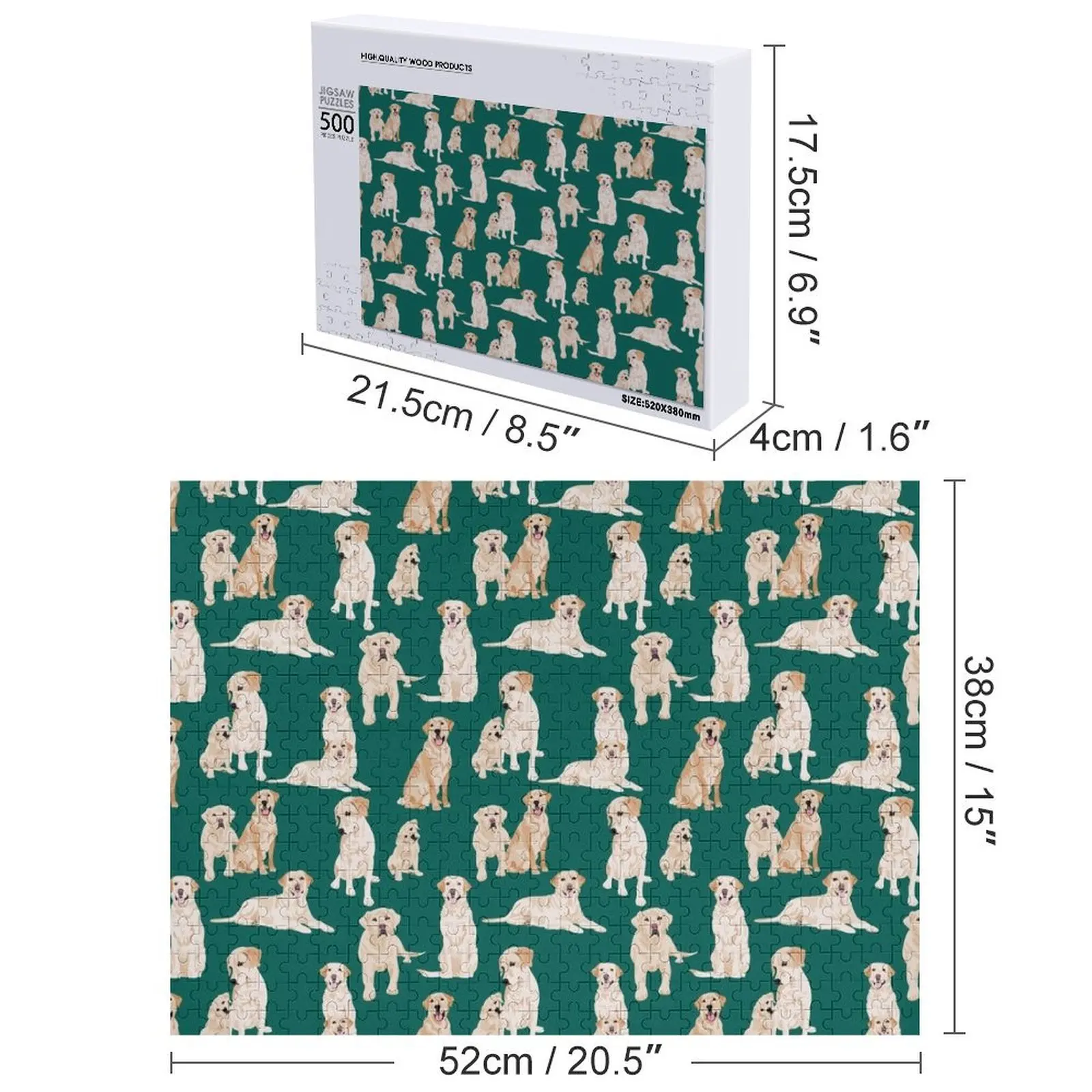 Jiallo Lab Green Jigsaw Puzzle Oggetto personalizzato per bambini Giocattoli innovativi per bambini 2022 Puzzle con immagini