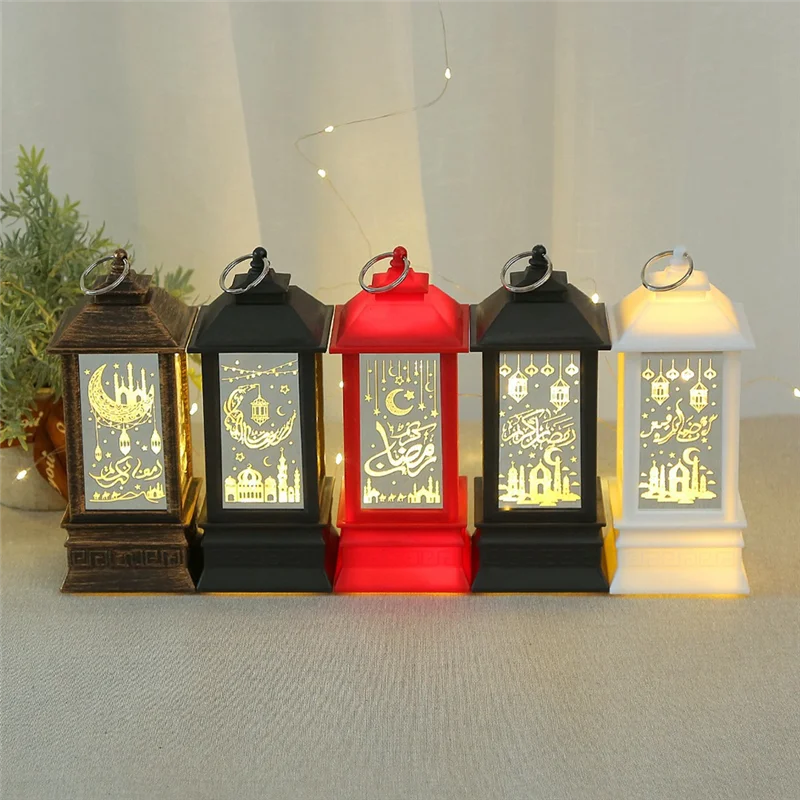 

Y42A-1 PCS Eid Mubarak Led Lantern Ornaments Ramadan Lantern Nightlight Lighting Ramadan Festival Party Gifts,G