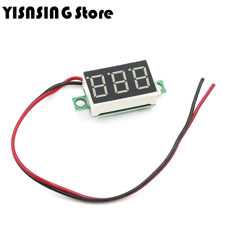 Mini 0.36 Inch DC 0-30V Voltmeter Red Blue Green 3 Wires 4 Digits LED Motorcycle Digital Voltmeter Tester Digital Display Meter