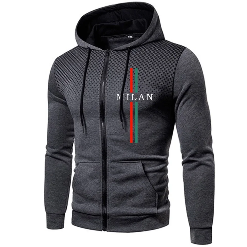 

Mens Autumn Winter Versatile Men's Sweatshirts Zip Jacket Daily Hoodies Fashion Casual Outdoors Printing Quality Sports Clothing