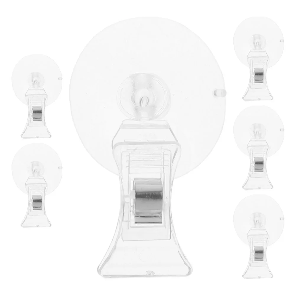 

6pcs Fish Tank Suction Cup Clip Rotatable Strong Abs Material For Aquarium Feeding Clips Seaweed Vegetable Holder Clips Aquarium