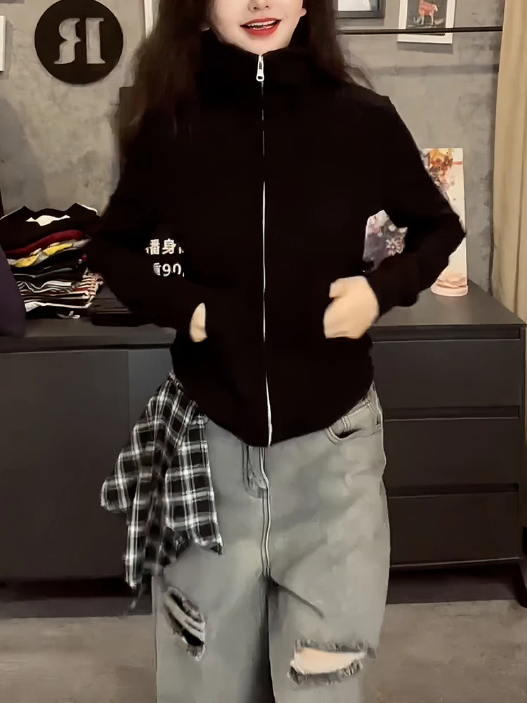 Faionable ort Rits Vest Dames Casual Sle Bovenkleding Lente Herfst ular Trendy Kleding Straight Body Fit