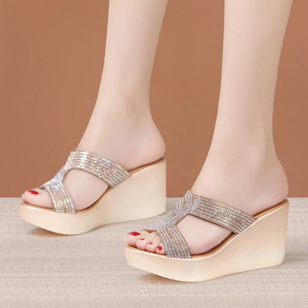 Women Sandals 2024 New Summer Shoes Women Platform Shoes Slides Wedges Sandals High Heels Open Toe Sandals Zapatos De Mujer