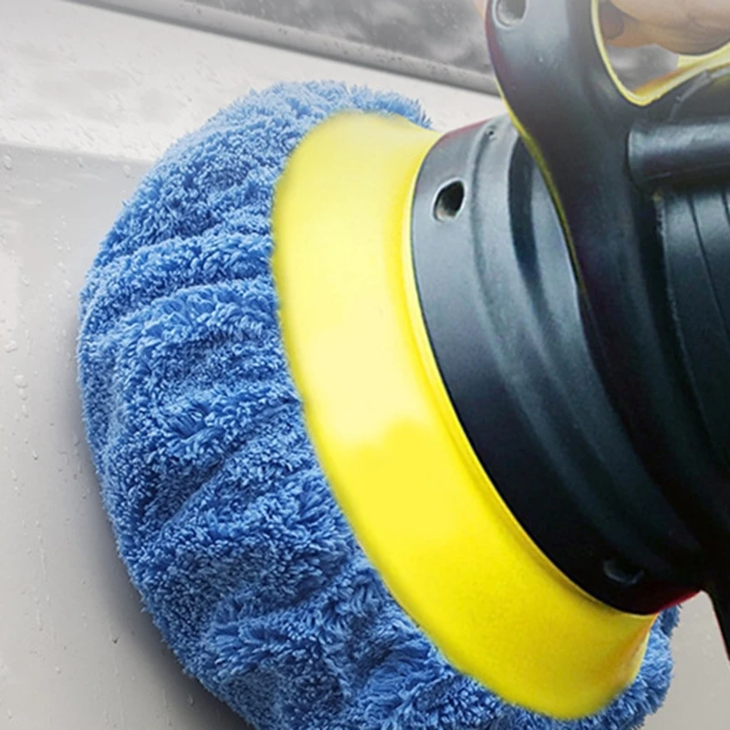 10Pcs/Set Car Orbital Buffer Polisher Pad Bonnet Microfiber Baxer Bonnet Polishing Bonnet Buffing Pad Cover Dropship