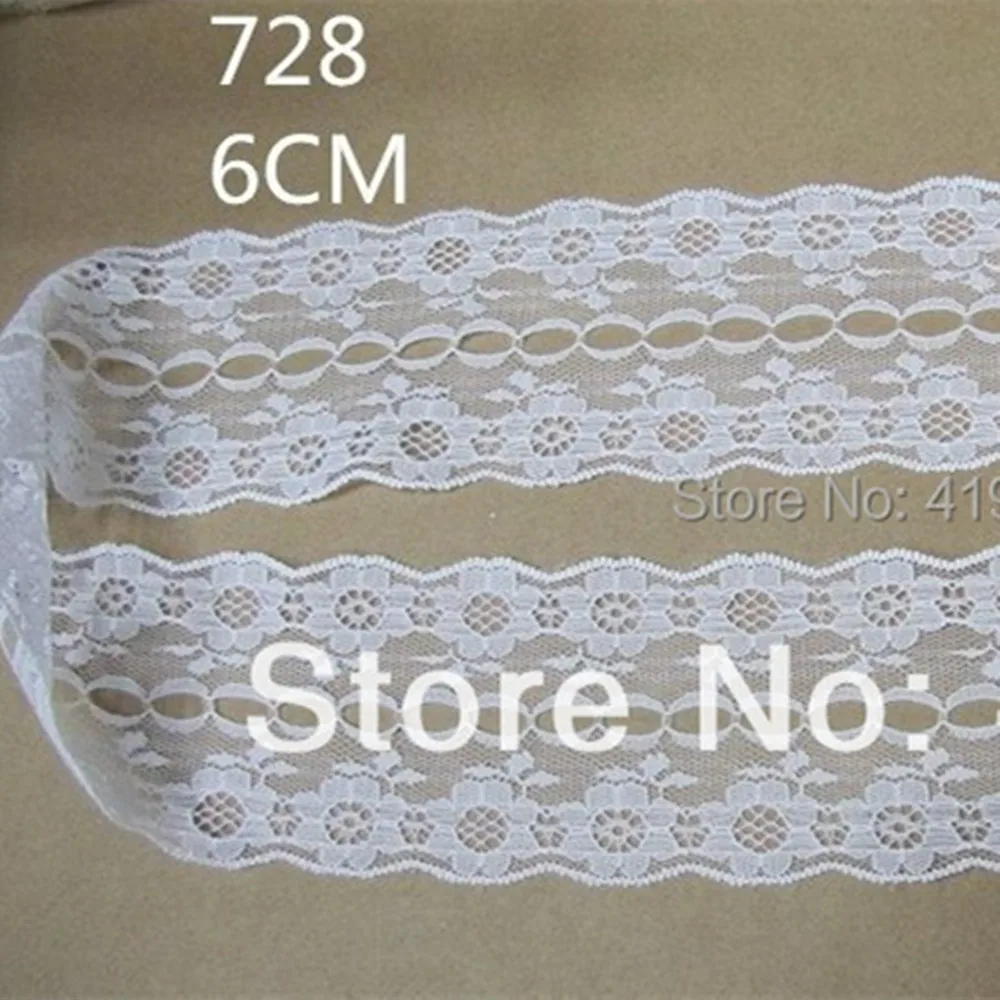 

200yard 6cm wide High quality Handicrafts Net Lace Trim Ribbon Flat Lace Trim Gorgeous Wedding Crafts Sewing