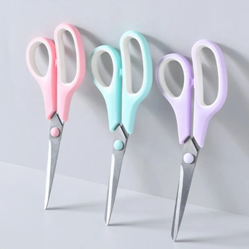 Macaron Color Stainless Steel Scissors Tailor Hom Shears School Office Supply Gift Cutter Student Stationery Cutting Tool