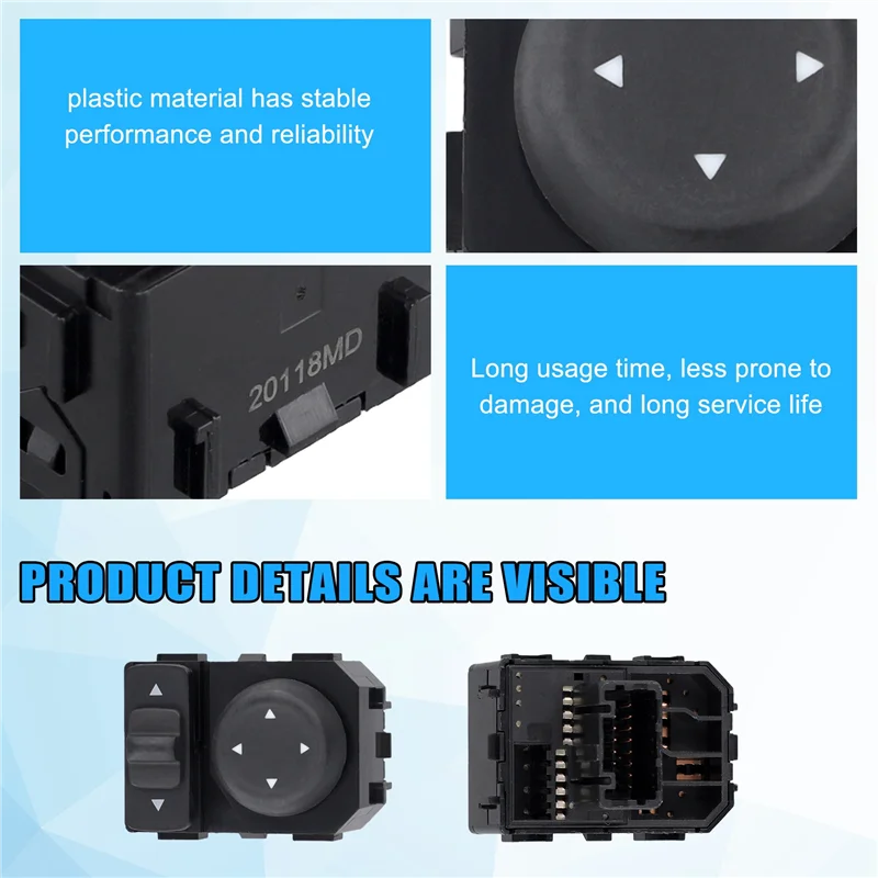 

255703TB1A Door Mirror Switch For Nissan Altima Maxima Murano Pathfinder Rogue 3.5L 2.5L 2013-23 Rearview Mirror Switch