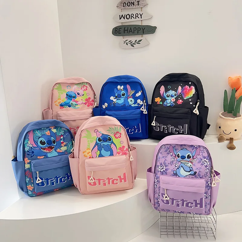 

Mickey Mouse New Boys Girls Stitch Outdoor Backpack Kindergarten Schoolbag Disney Cartoon Kids Backpack