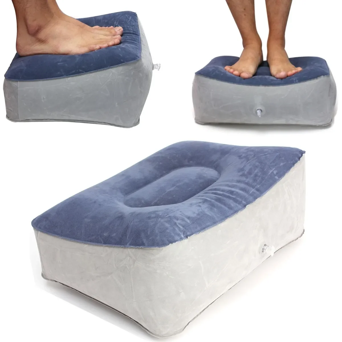 Household Portable Inflatable Footrest Pillow Travel Home Help Reduce DVT Risk Trips Flight Relax Air Cushion Leg Up Air Pillows