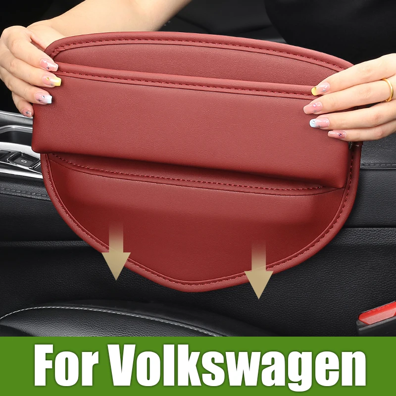 

For Volkswagen VW Golf 4 5 6 7 8 MK7 MK8 Passat B5 B6 B7 B8 POLO 9N 9N3 6R 6C Scirocco Tiguan Car Seat Crevice Storage Box Bag