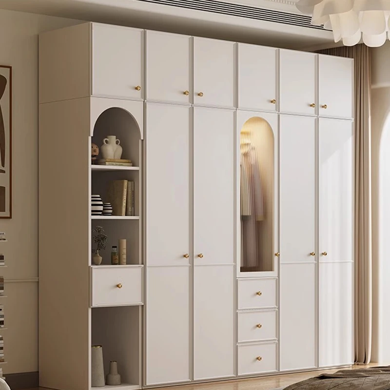 Closet System White Wardrobe Boho Multifunctional Disinfecting Combination Storage Wardrobe Bedroom Penderie Furniture Luxury