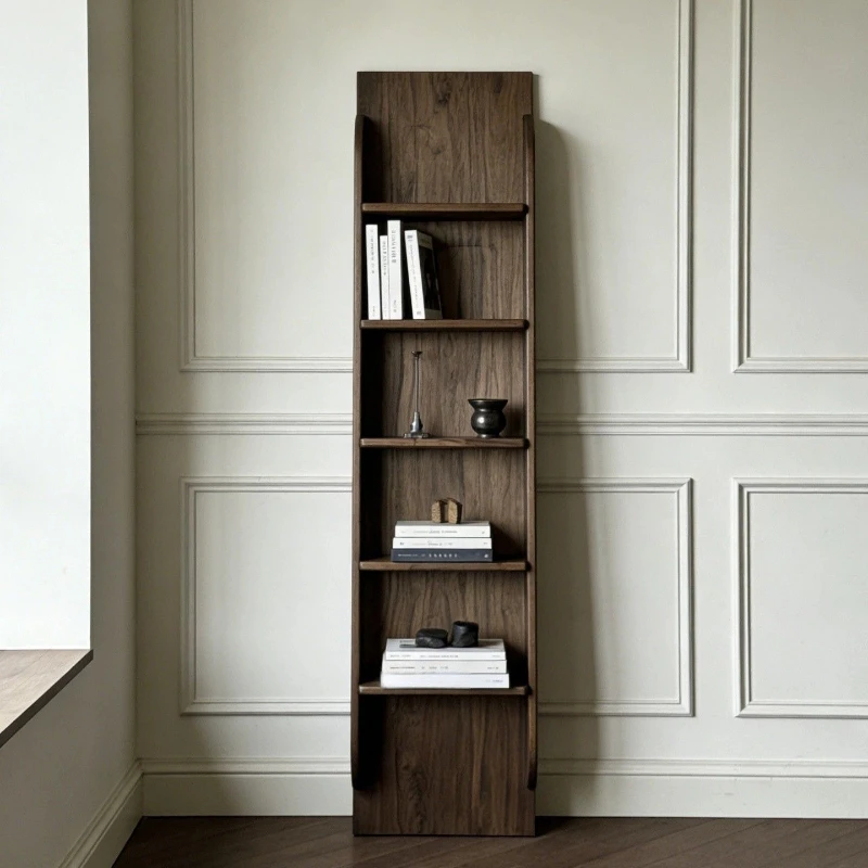 American rural solid wood floor  multi-layer   living room study shelf    entrance storage