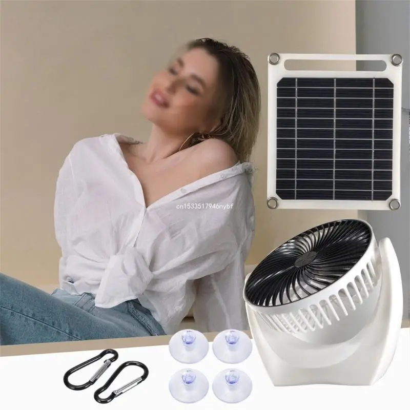 6W Solar Exhaust Fan Air Extractor Mini Ventilator Solar Panel Powered Fan For Dog Chicken House Greenhouse Home Dropship