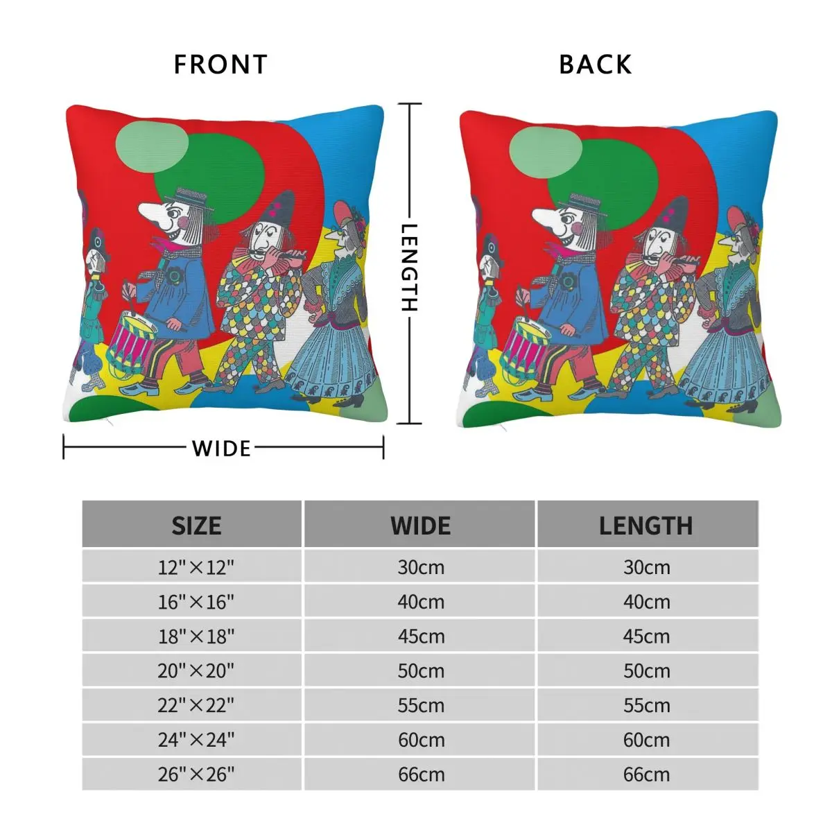 Basel Carnival Switzerland Pillowcase Polyester Linen Velvet Printed Zip Decor Throw Pillow Case Sofa Seater Cushion Cover