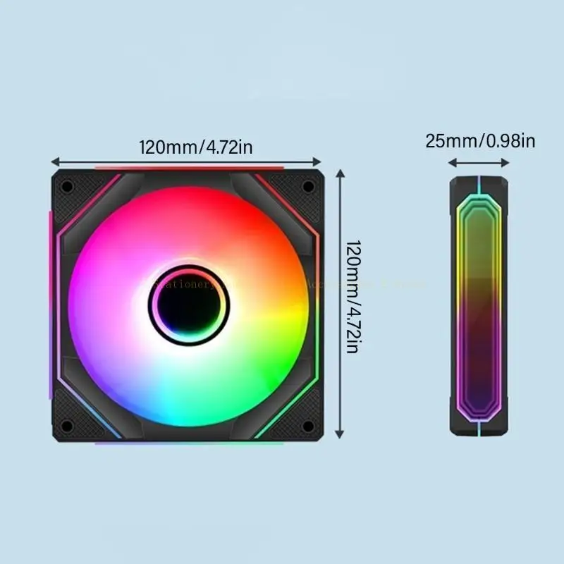 جهاز كمبيوتر PWM PWM 120 مم لضبط مروحة تبريد الحالات ARGB LED 12 سم هادئة 6PRO