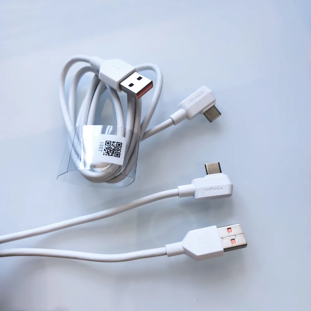 Infinix 68W 45W 33W Fast Charging Line Cord 90 Degree Elbow USB Type-C Cable For Infinix Note 40 30 Pro Zero 40 30 Hot 40 30 Pro