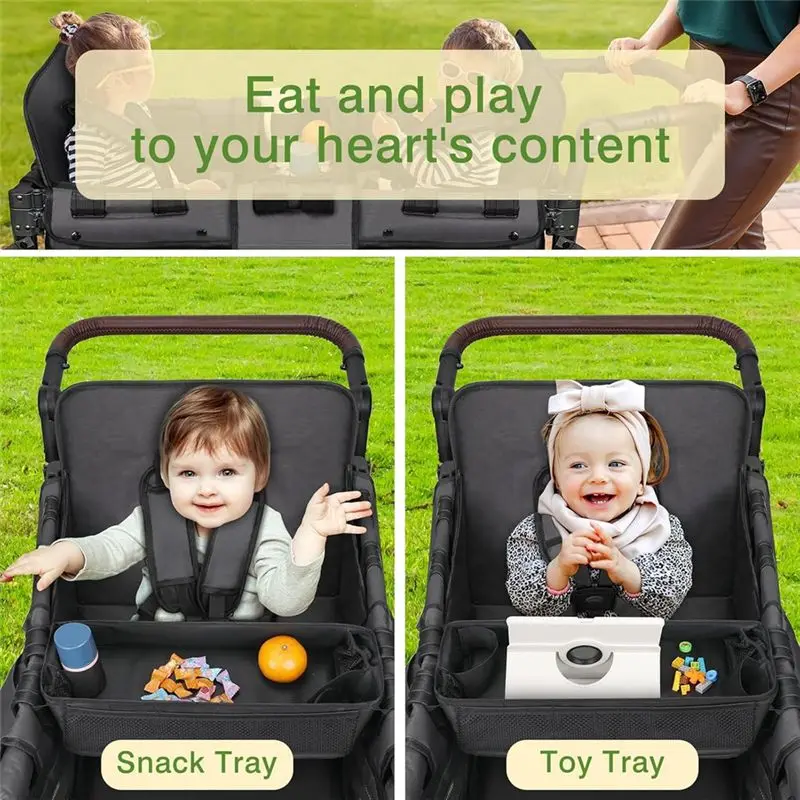 A11E-Stroller Snack Tray Attachment,Universal Stroller Snack Tray For Wonderfold Wagon W2 Accessories - Snack Tray For Kids - view 2