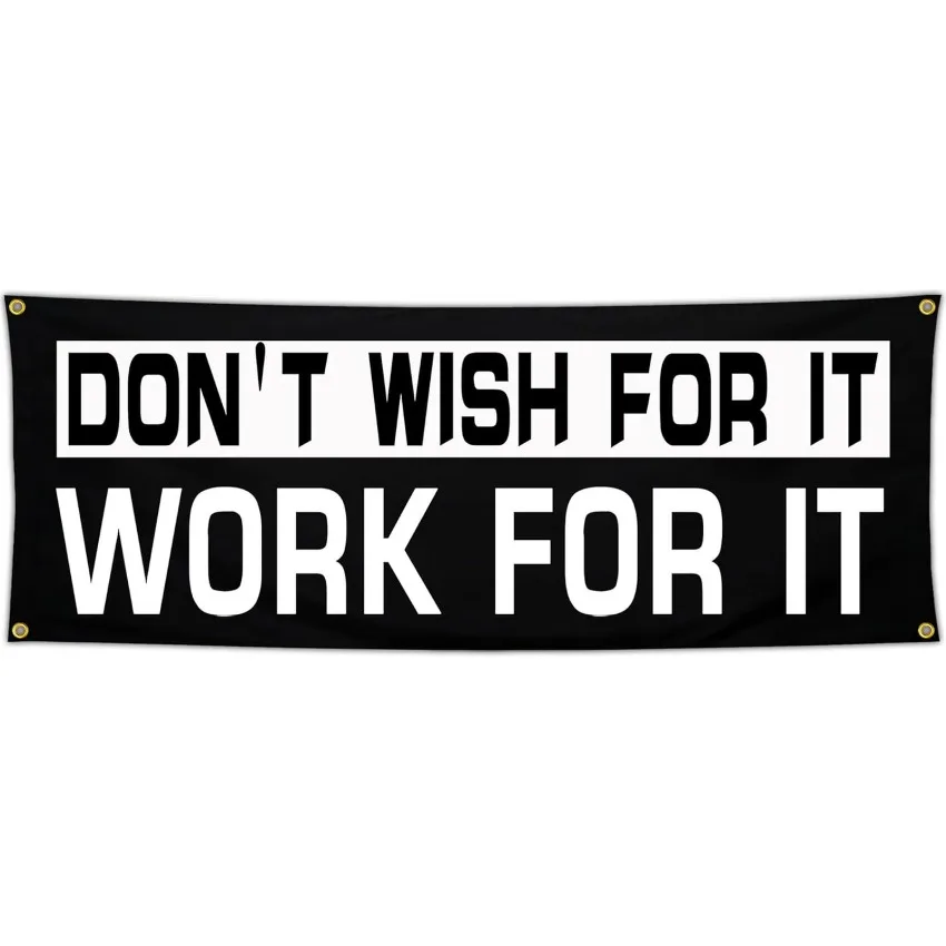 Discipline Motivational Gym Flag 24x72 Inch Inspirational Fitness Banner Wall Decor for Workout Room Home Office Decoration