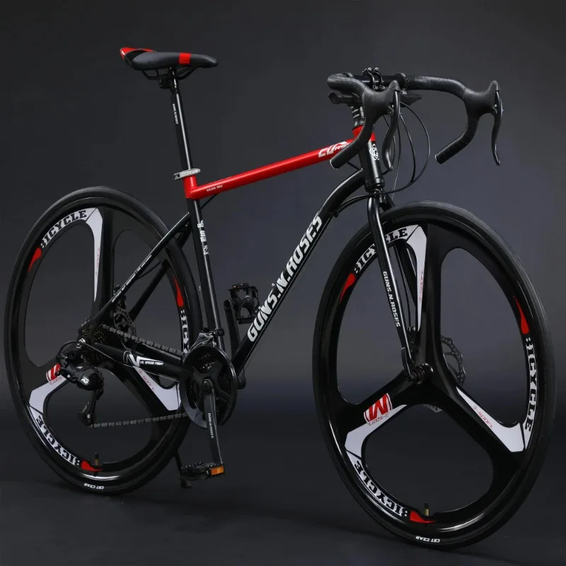 Factory Supply OEM High Carbon Steel Frame Racing Bike 700C 21Speed Roadbike With Three Spoke Wheels For Adult