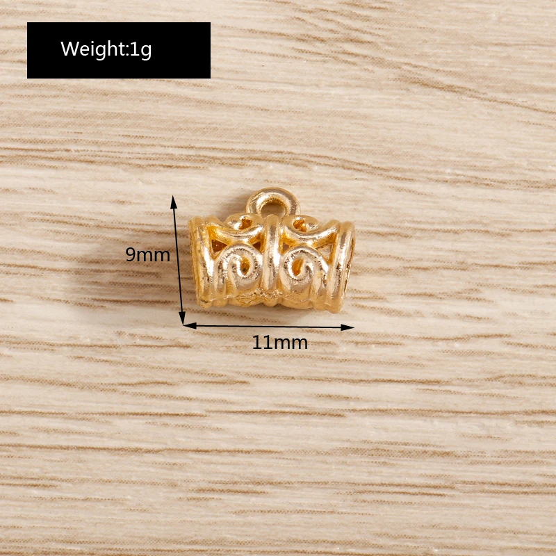 Tusember 20 Stück 9*11mm vergoldete und versilberte Verschlüsse, Verbinder, Anhänger, Abstandshalterperlen für Armbänder, Halsketten und Schmuck – Detail 2