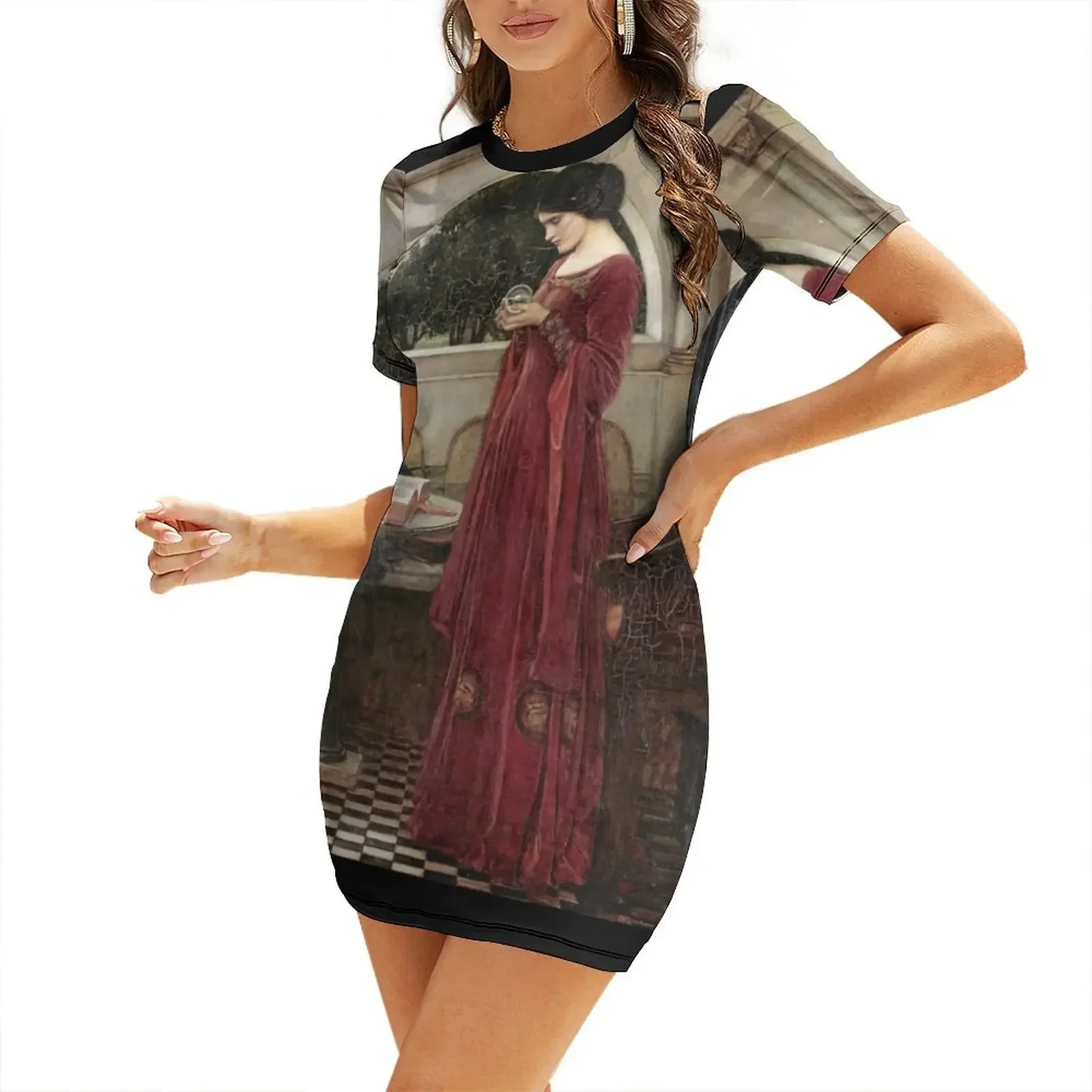 John William Waterhouse - The Crystal Ball Short-Sleeved Dress Party dresses for women summer dress daily