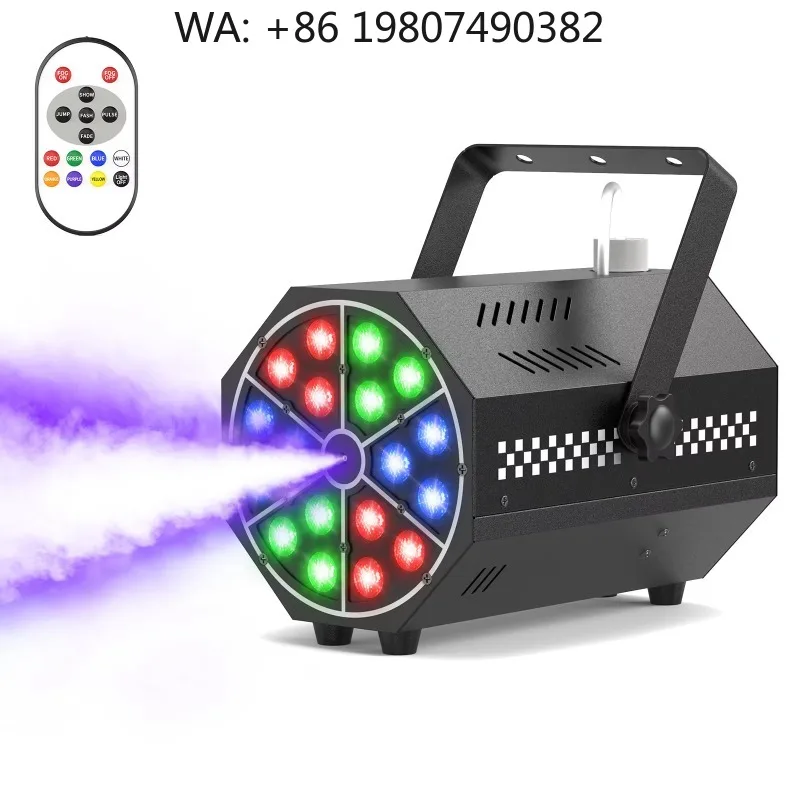 500W Compact 18LED RGB 3IN1 Fog  Multicolor Stage Smoke Generator for Disco Nightclub Wedding Party Live Events