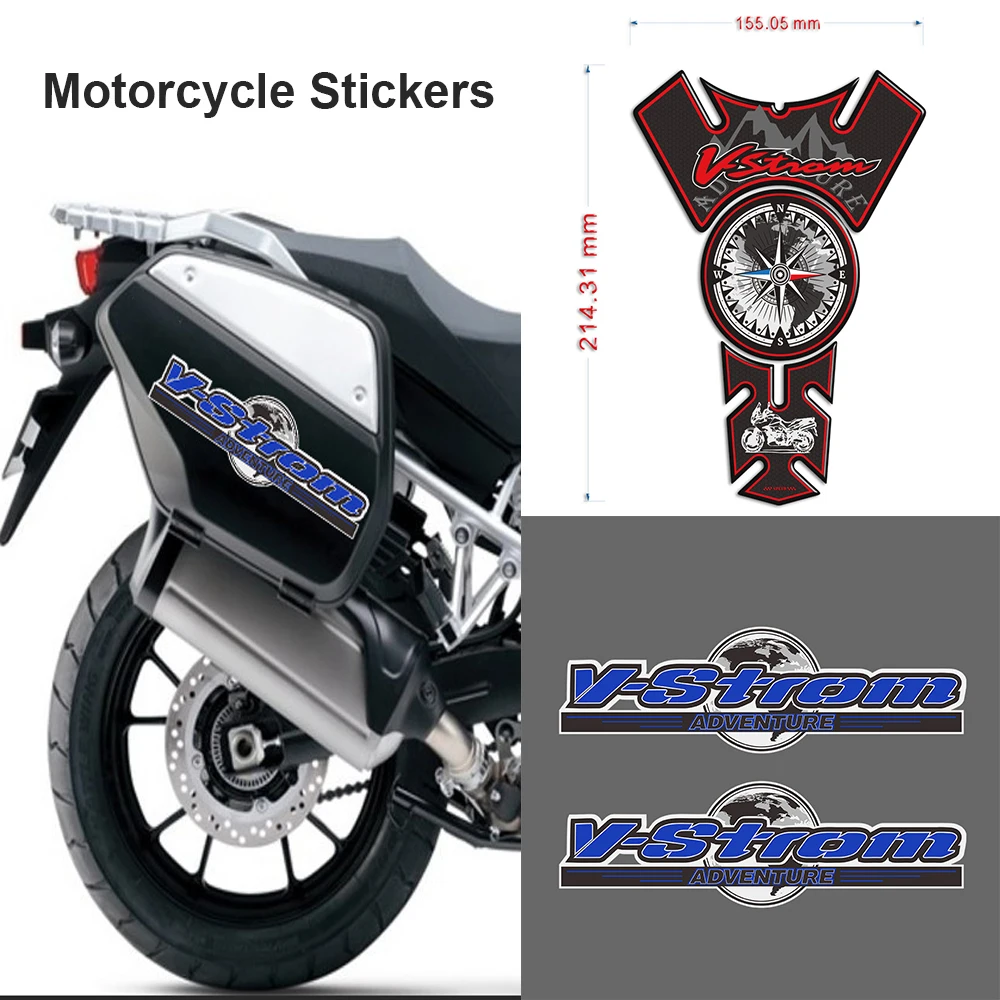 

VSTROM 2019 2020 1050XT Tank Pad Luggage Cases ADVENTURE TOURER Motorcycle Stickers For Suzuki V-STROM DL 1000 650 250 1050 XT