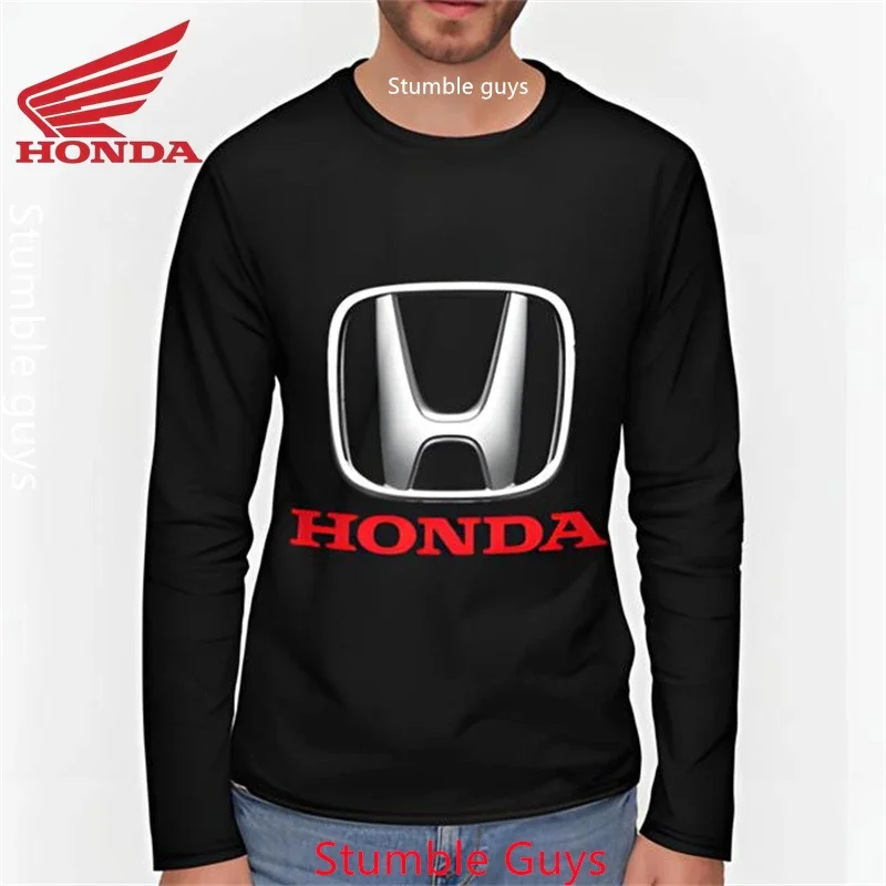 

Honda Men's Spring Autumn Long Sleeve T-shirt Car Racing Moto Versatile Match Jacket Casual Wear
