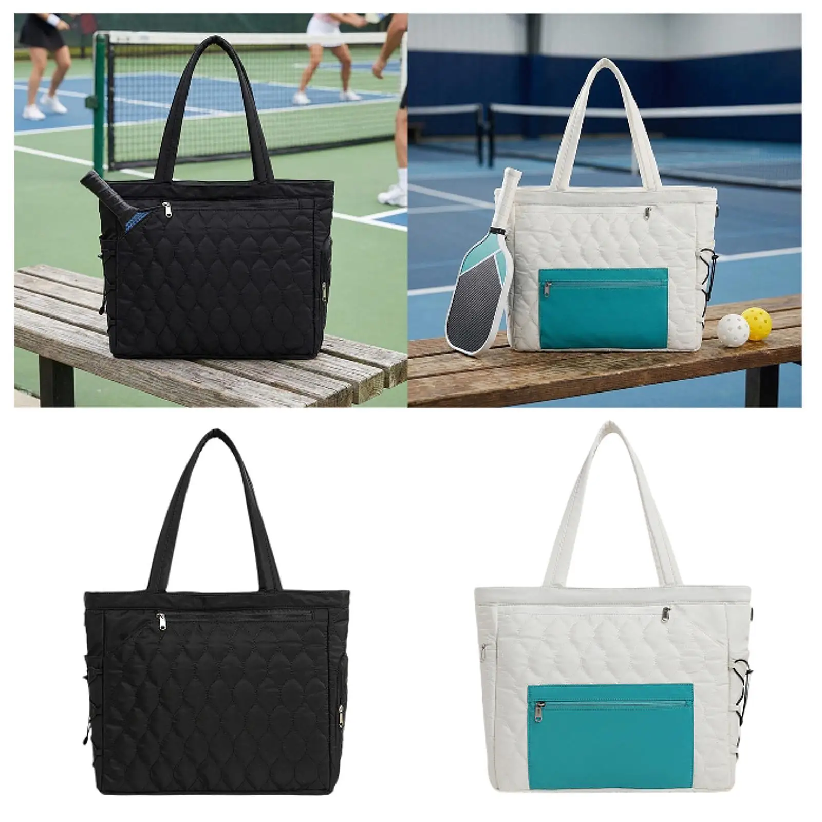 

Pickleball Racket Bag Scratchproof Pickleballs Bag Tote for Tennis Courts Paddle Pickle Ball Bag and Accessories