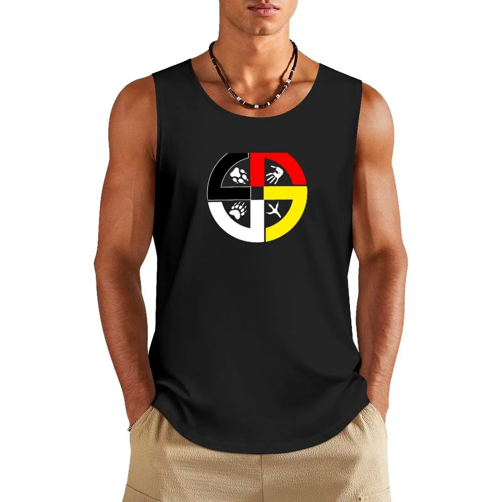 

MEDICINE WHEEL 1 (Prints) Tank Top man vest bodybuilding t shirt gym training accessories t shirt