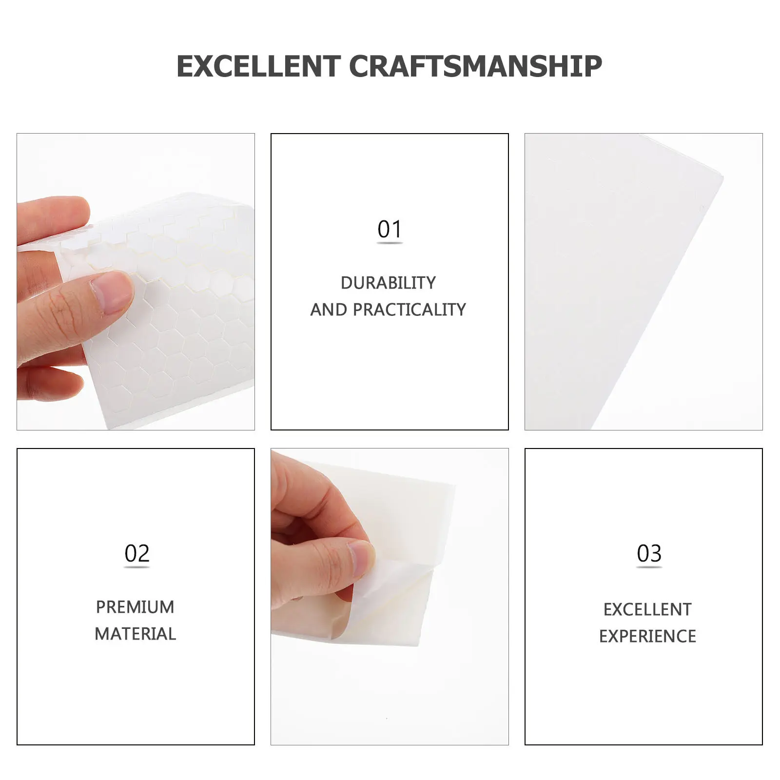 3Sheets Foam Double-Sided Adhesive Stickers for DIY Crafts Balloon Fixing Carpet Anti-Slip Frame Decoration Tape