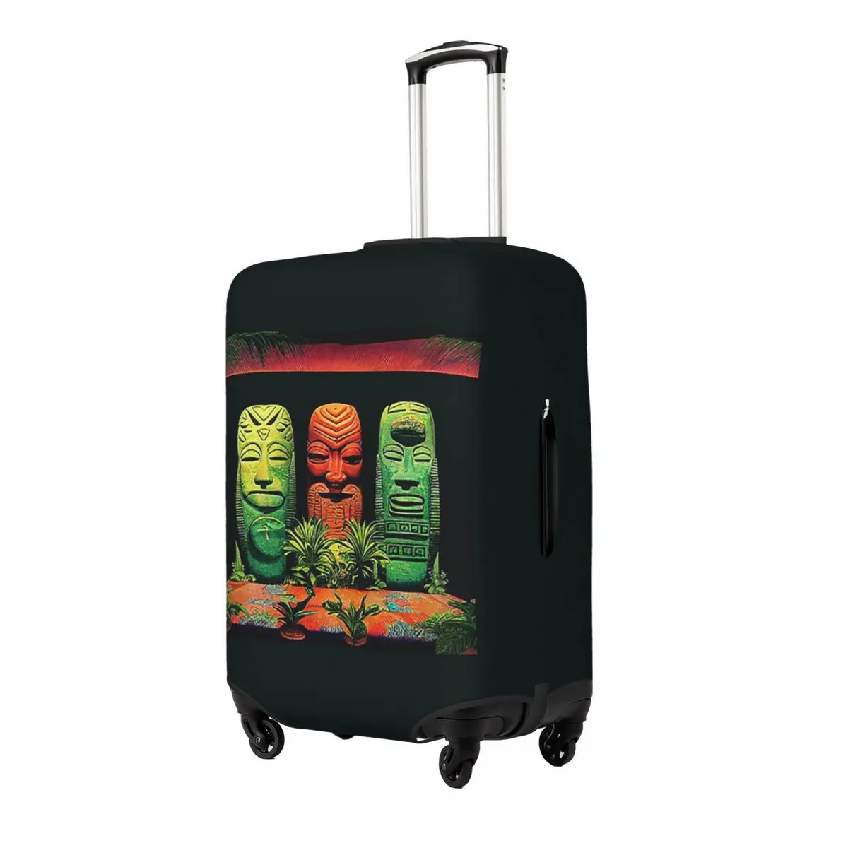 

Garden Of Tikis Tiki Mask Suitcase Cover Protection Elastic Trip Luggage Protector Covers for 18-32 Inch