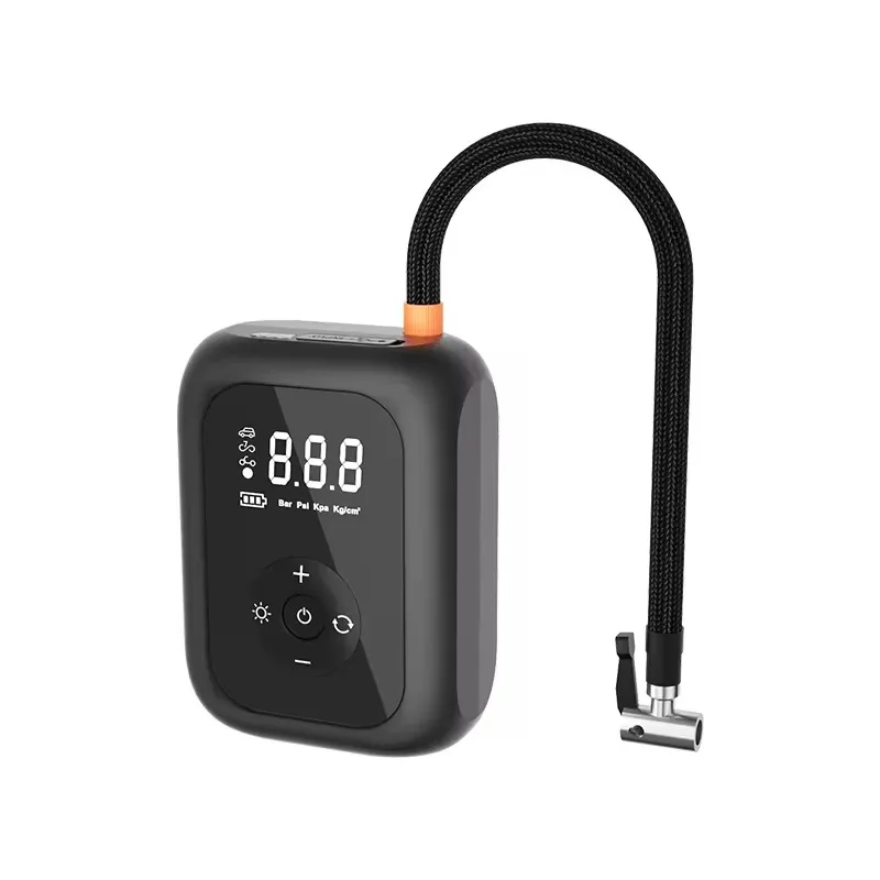Portable Tire Inflator Auto Air Compressor 150 psi Motorcycle Electric Bicycle Bicycle Ball Pump with Light Emitting Diode Light