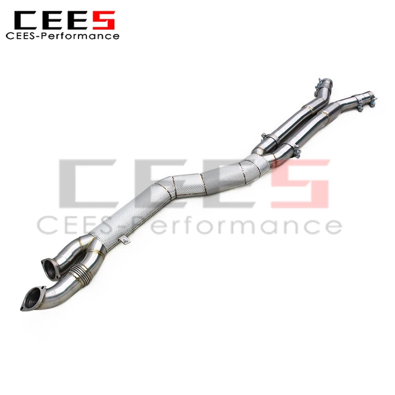 CEES 4inch Mid Pipe for BMW M3 G80 M4 G82 G83 3.0T 2021-2023 Resonated Exhaust Middle Pipe 101mm Oversized Diameter Pipe
