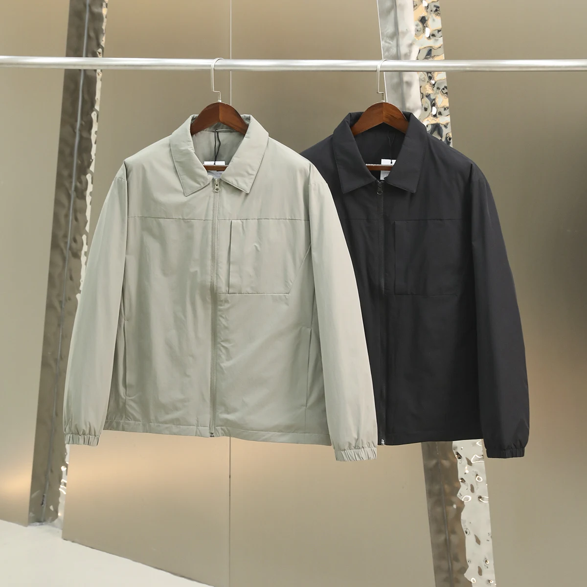 

High-End 90 Du down Jaet Lightweight Stand Collar Men's Autumn Winter Faion Urban Sle Windproof Polyester Fabric