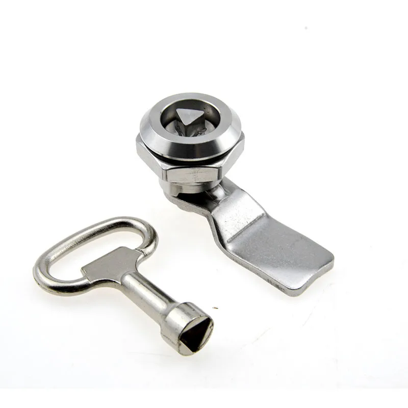 Stainless Steel Drawer Cabinet Lock Box Door Lock Triangle Key Cam Industrial Lock Cylinder Hardware Power Distribution Tool