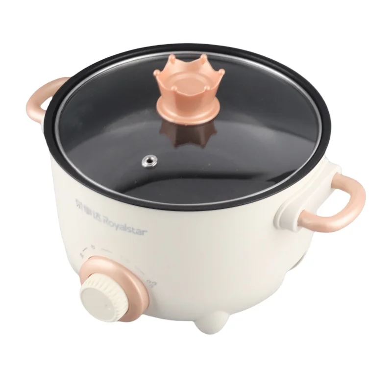 3 Gear Knob Electric Hot Pot Uniform Heating Over Heating Protection Multifunctional Cooker For Dormitory Use view 4