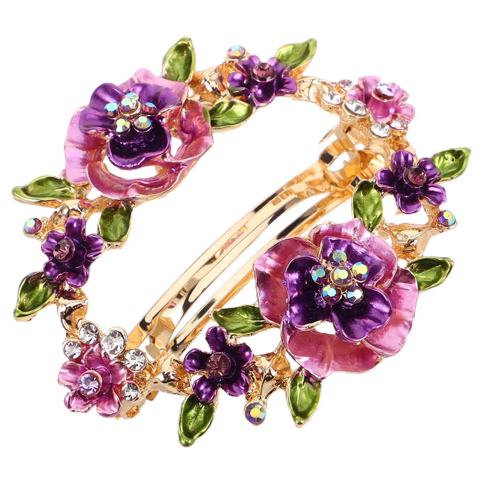 

Vintage Floral Hair Clips For Women Rhinestone Spring Snap Hairpins Elegant Flower Barrettes Durable Metal Updo Buns Ponytail