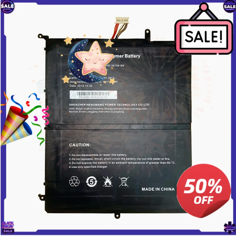 SWZY New HW-34154184 Laptop Battery for Chuwi Aerobook G139 CWI528 CWI509 CWI547 CWI510 Tablet PC 34160192P PT2877164-2S 3415418