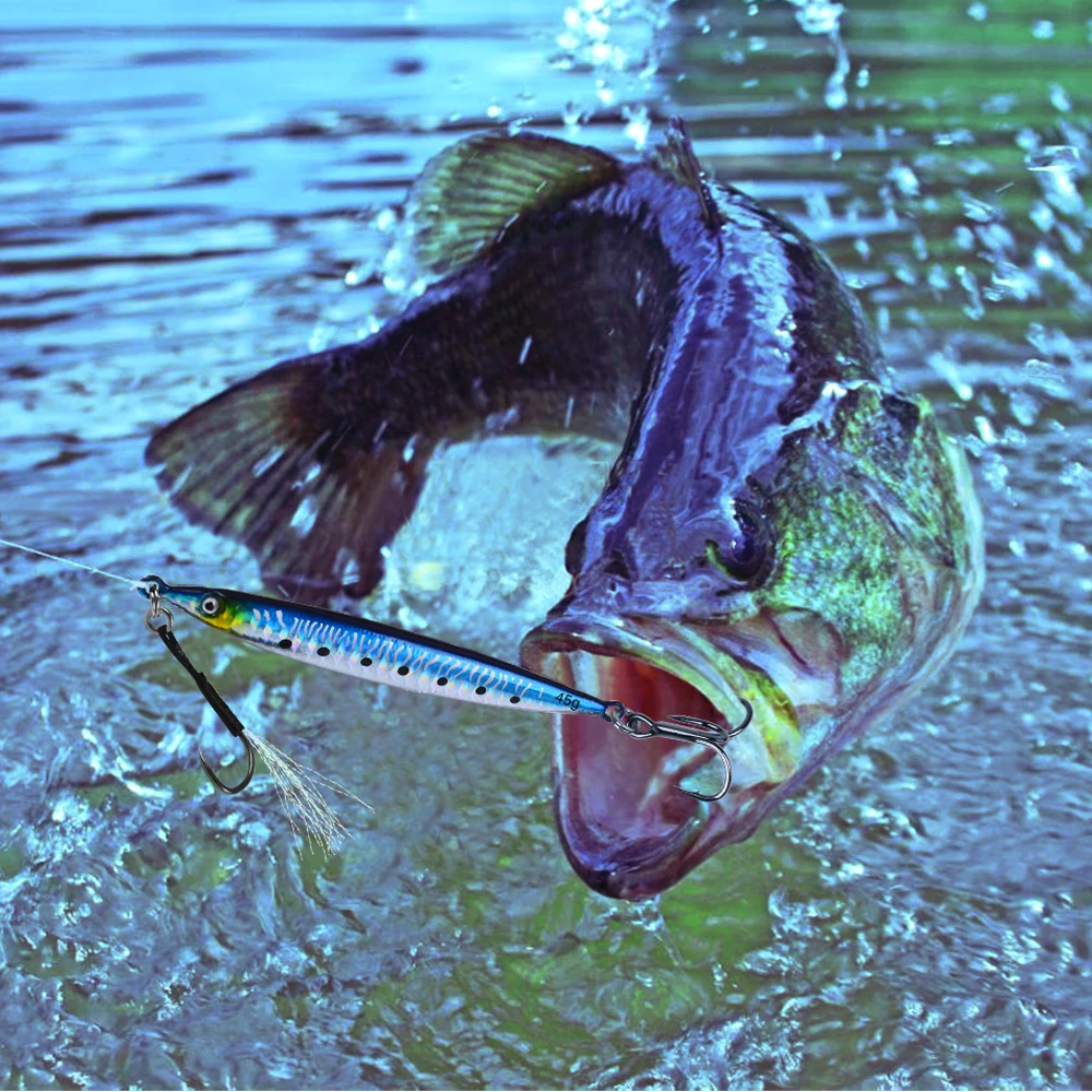 5 قطعة طعم صيد للمياه المالحة مطبوع ثلاثي الأبعاد واقعي للغاية مع متانة معززة ، 14 جرام/17 جرام/21 جرام/28 جرام/35 جرام/45 جرام معالجة الطعم الاصطناعي