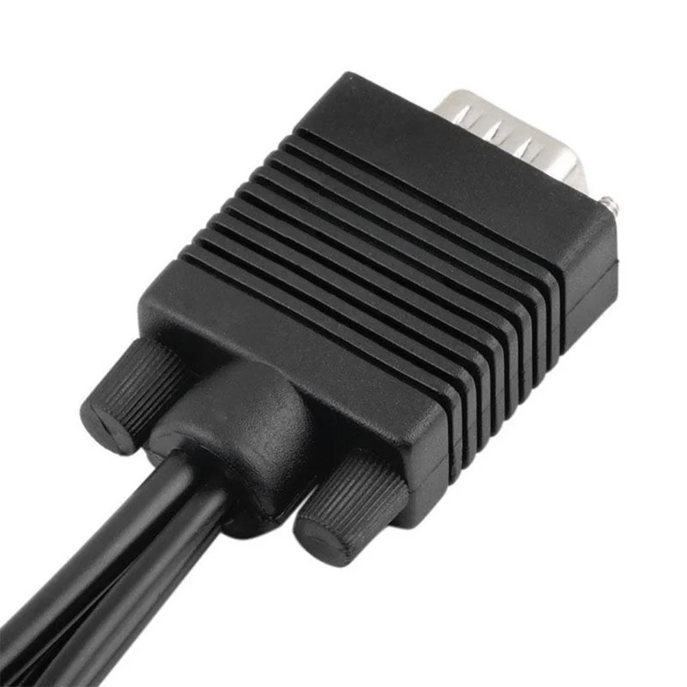 

Vga Svga to S-Video 3 Rca Av Out Adapter Cable for Laptop Black High Quality D-Sub 15 Pin Male to Mini Din 4