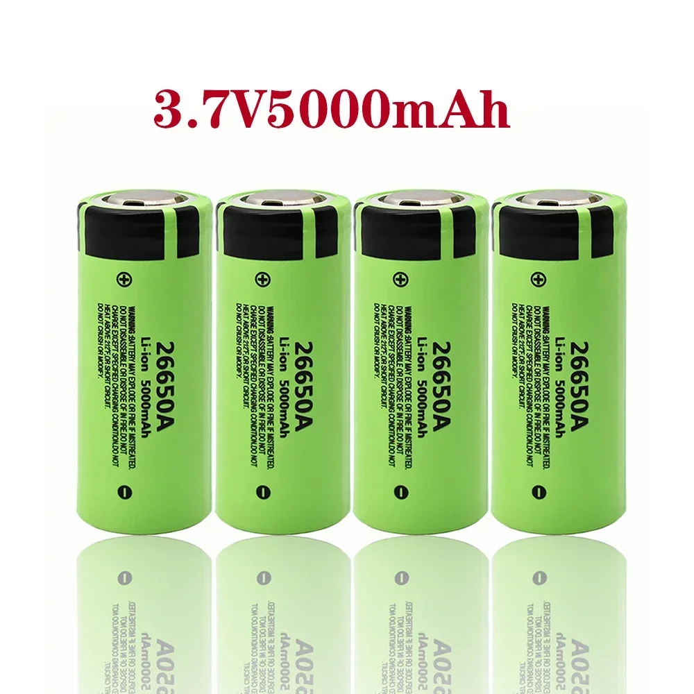 Imagem -02 - Transporte Aéreo Mais Novo 100 Original 26650 20a Bateria de Lítio Recarregável 26650a 3.7v 5000mah. Adequado para Lanterna