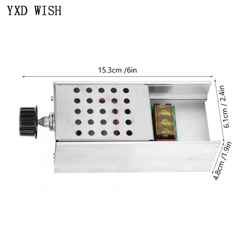 AC 220V 6000W Speed Controller High Power SCR Voltage Regulator Dimmer Switch Speed Temperature Control Thermostat Regulator